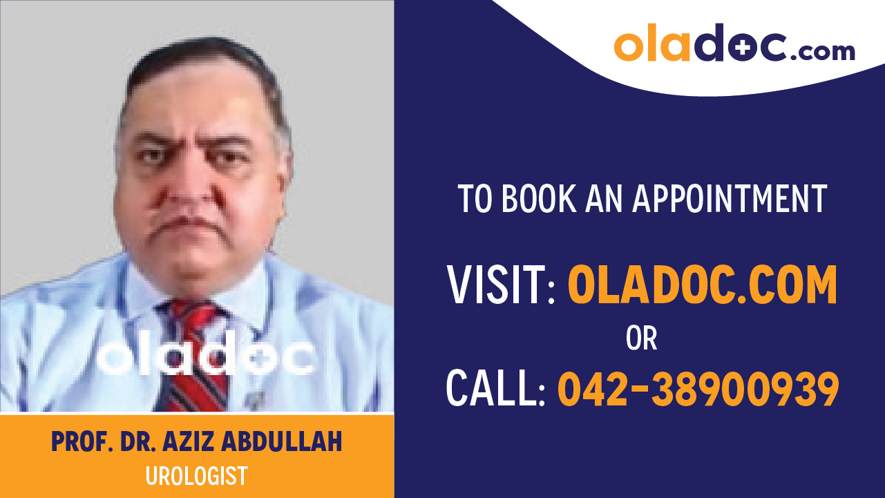 Book appointment with Dr.Aziz Abdullah-best Urologist in Karachi